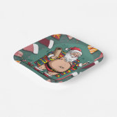 Schattige grappige kerstman papieren bordje (Gebogen)