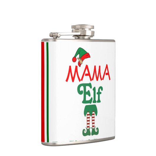 Schattige grappige kerstvakantie mama elf heupfles (Rechts)