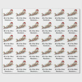 Schattige Grappige Kerstverlichting Otters Rendier Cadeaupapier (Vlak)