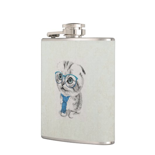 Schattige, grappige keukendierenschets heupfles (Links)