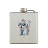 Schattige, grappige keukendierenschets heupfles (Achterkant)