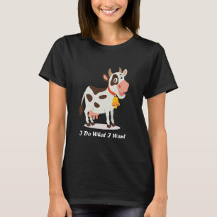 Schattige Grappige Koe Doe Wat Ik Wil Schattige Vo T-shirt