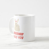 Schattige Grappige Konijnen Konijn Puns Liefde Koffiemok (Voorkant links)