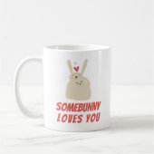 Schattige Grappige Konijnen Konijn Puns Liefde Koffiemok (Links)