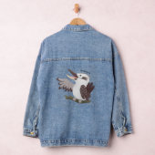 Schattige grappige lachende kookaburra cartoon denim jacket (Hangar)