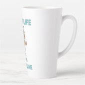 schattige grappige luiaard latte mok (Rechts)