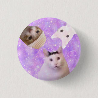 schattige grappige meme "De Raad van Katten" speld Ronde Button 3,2 Cm