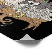 Schattige Grappige Monster Mash Frankenstein Horro Poster (Hoek)
