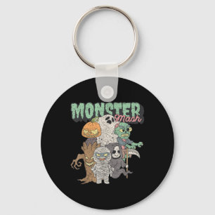 Schattige Grappige Monster Mash Frankenstein Horro Sleutelhanger