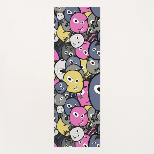 schattige grappige monsters yogamat (Voorkant)
