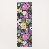 schattige grappige monsters yogamat (Achterkant)