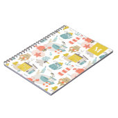 Schattige grappige nautische dieren. Monogram van  Notitieboek (Linkerzijde)