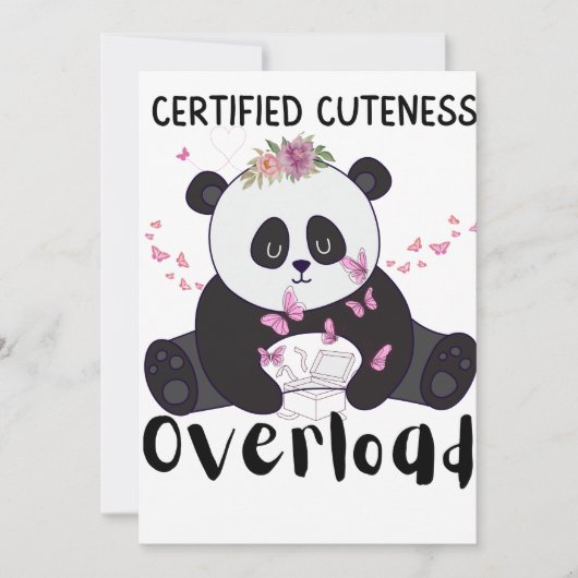 Schattige Grappige Panda  Kaart (Voorkant)