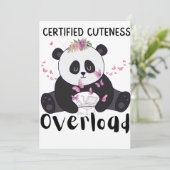 Schattige Grappige Panda  Kaart (Staand voorkant)