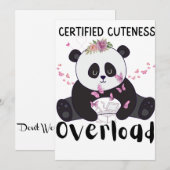 Schattige Grappige Panda  Kaart (Voorkant / Achterkant)