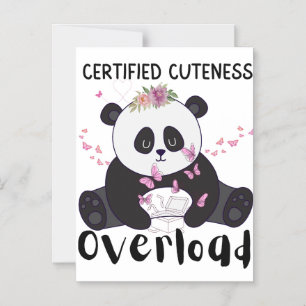Schattige Grappige Panda  Magnetische Uitnodiging