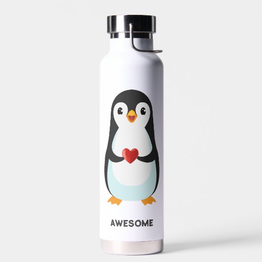 Schattige grappige pinguïn cartoon waterfles (Links)