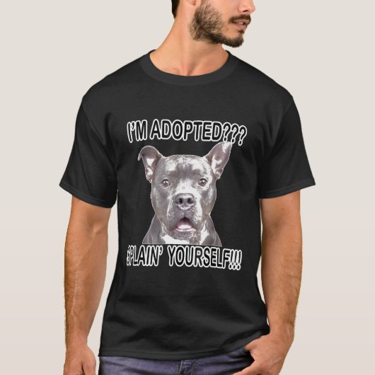 Schattige Grappige Pitbull Hond T-shirt (Voorkant)
