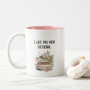 Schattige Grappige Quote voor Boekliefhebbers Tweekleurige Koffiemok