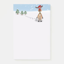 Schattige Grappige Rendier Kerstboom Post-it® Noti