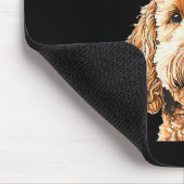 Schattige Grappige Rendier Kerstman Goldendoodle K Muismat (Hoek)