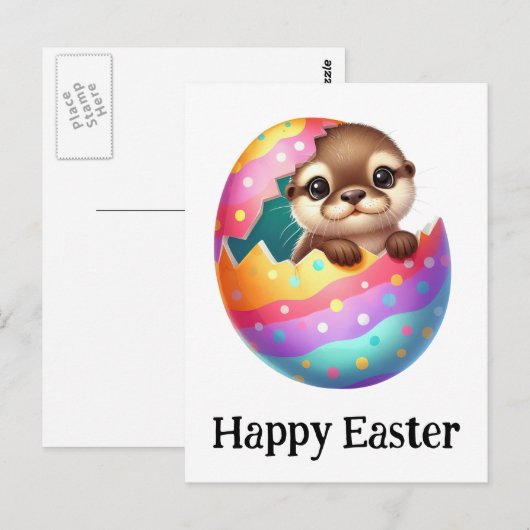 Schattige Grappige Schattigee Paasotter Baby Briefkaart (Voorkant / Achterkant)