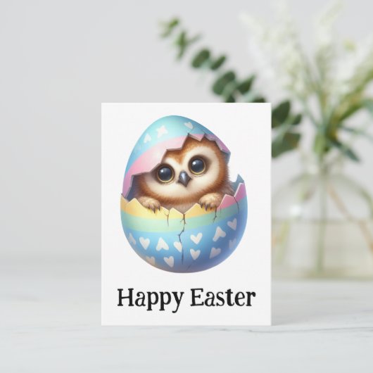Schattige Grappige Schattigee Paasuil Briefkaart (Staand voorkant)