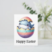 Schattige Grappige Schattigee Paaswalvis Baby Briefkaart (Staand voorkant)