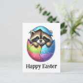 Schattige Grappige Schattigee Paaswasbeer Briefkaart (Staand voorkant)