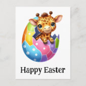 Schattige Grappige Schattigee Pasen Baby Giraffe Briefkaart (Voorkant)