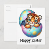 Schattige Grappige Schattigee Pasen Baby Tijger Briefkaart (Voorkant / Achterkant)