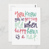 Schattige Grappige Spreuk Uitspraak Ouder Worden H Briefkaart (Voorkant / Achterkant)