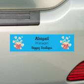 Schattige grappige springende popcorn-cartoon bumpersticker (Op auto)