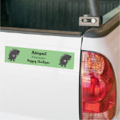 Schattige grappige stekelvarken die banjo spelen c bumpersticker (Op Truck)