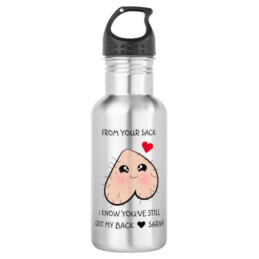 Schattige grappige stiefvader Vaderdag Waterfles (Voorkant)