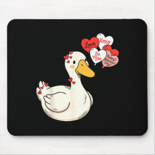 Schattige Grappige Valentijn Dwaze Ganzen Eend Lie Muismat