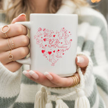 Schattige & grappige valentijnsgans hart