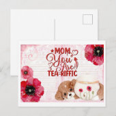 Schattige grappige verjaardagstheeliefhebber hond  briefkaart (Voorkant / Achterkant)