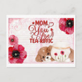 Schattige grappige verjaardagstheeliefhebber hond  briefkaart (Voorkant)