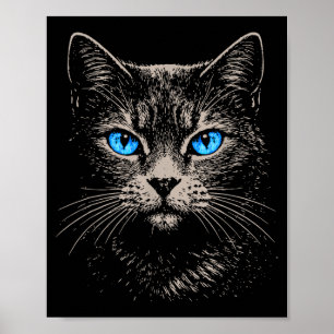 Schattige Grappige Vintage Grunge Stijl Kat Poster