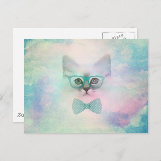 Schattige grappige waterverven keukenglazen briefkaart (Voorkant / Achterkant)