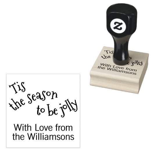 Schattige grappige winter calligrafie script kunst rubberstempel (Gestempeld)