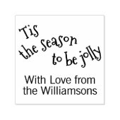 Schattige grappige winter calligrafie script kunst zelfinktende stempel (Design)