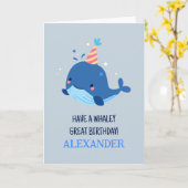 Schattige grappige woordspeling - een Whaley groot Kaart (Gele Bloem)