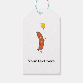 Schattige grappige worst cadeaulabel