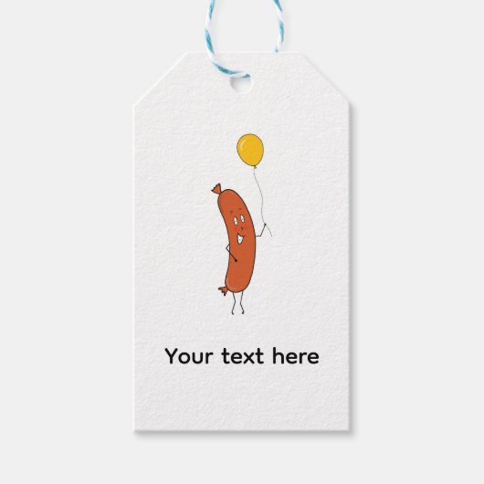 Schattige grappige worst cadeaulabel (Voorkant)