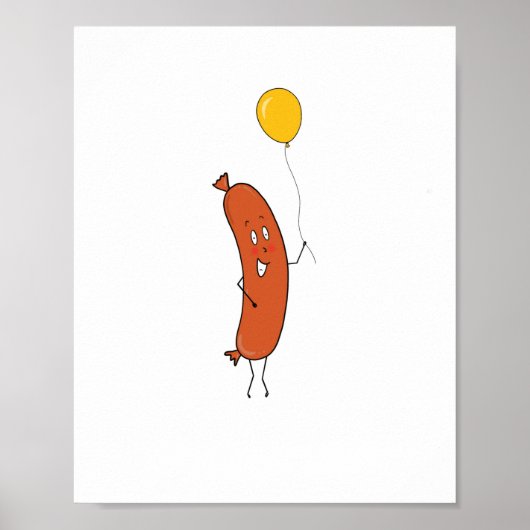 Schattige grappige worst poster (Voorkant)