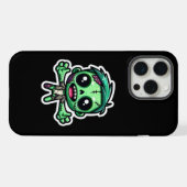 Schattige, grappige zombie iPhone hoesje (Achterkant horizontaal)