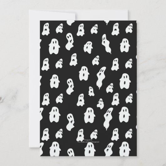 Schattige grappige zwarte witte gelukkige geesten kaart (Achterkant)