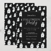 Schattige grappige zwarte witte gelukkige geesten kaart (Voorkant / Achterkant)